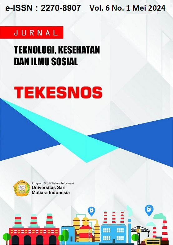 					View Vol. 6 No. 1 (2024): JURNAL TEKNOLOGI, KESEHATAN DAN ILMU SOSIAL (TEKESNOS)
				